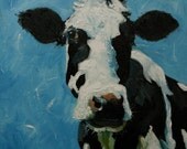 Print Cow162 10x10 inch Print from oil painting by Roz