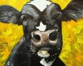 Print Cow 455 20x20 inch Print from oil painting by Roz
