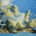 Clouds painting 26 30x40 inch original skyscape landscape oil painting by Roz SALE