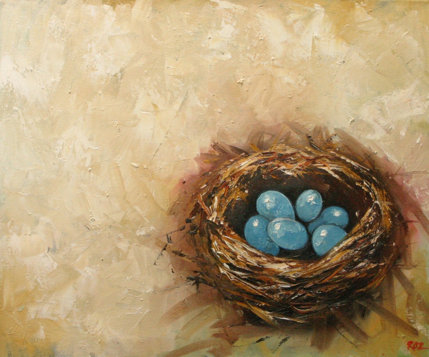 Nest 103 20x24inch original oil painting by Roz