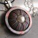 Vintage Button Necklace Purple Dusk Celluloid Button Jewelry Eco Friendly Silver Gray