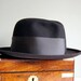 Vintage Mens Fedora Hat Wool Dobbs Black Mad Men Hat Size 6 3/4