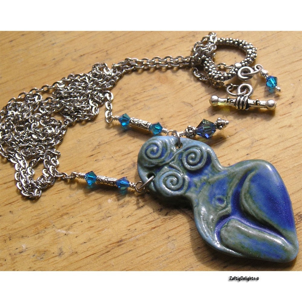 Zaftig Goddess Pendant - Blue Green - ZaftigDelights