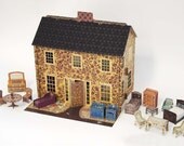 Emily's Dollhouse, A Fully Assembled Pop-Up Cardboard Dollhouse with all accessories (1/2 scale)