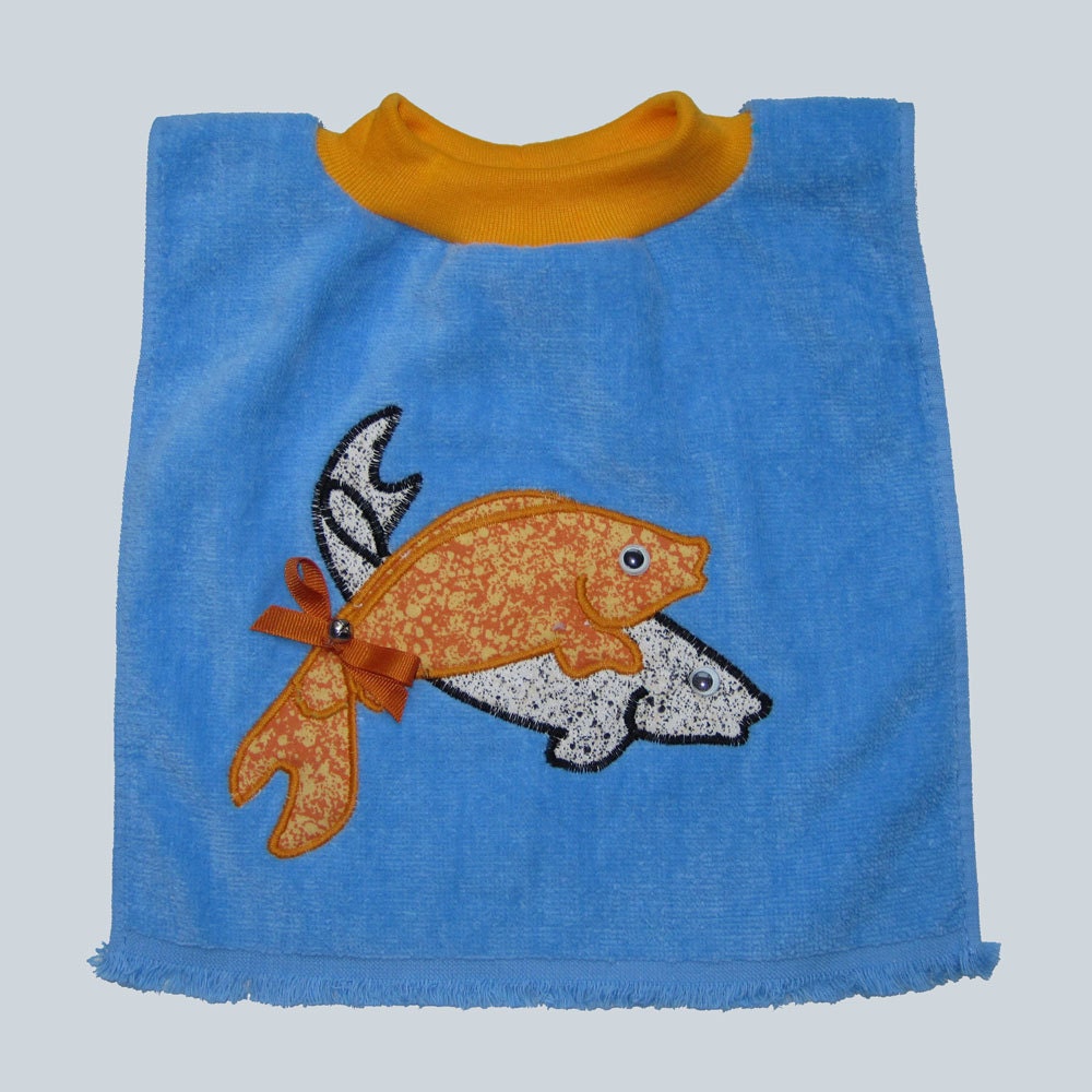 Baby Toddler Bib KOI Japanese Appliqued Design