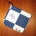 Quilted Travel Earring Cosmetic Pouch Maneki Neko Cat Design Japanese Asian Fabric
