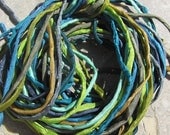 Rainforest Collection Hand Dyed Hand Sewn Silk Cords Cording 10 Strings
