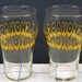 Vintage Lemonade Glasses Set Yellow Typography 1970s