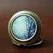 Winter Wonderland with Snow Scene - A Winter's Tale - Photo Locket Necklace - Wearable Art Locket