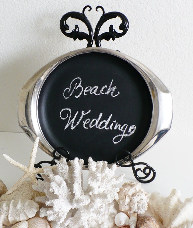 FINAL SALE  Mid-Century Magnetic Chalkboard -Chalk Board Blackboard  Menu Message Bulletin Board Decor Wedding Kitchen Decor
