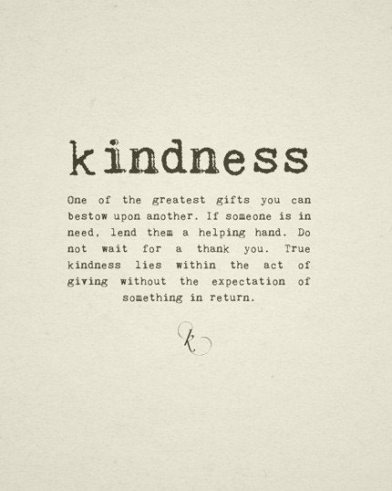 KINDNESS 8x10 Quote Art Print