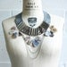 Battle Necklace - Taupe Leather, Grey Leather and Grey Agate