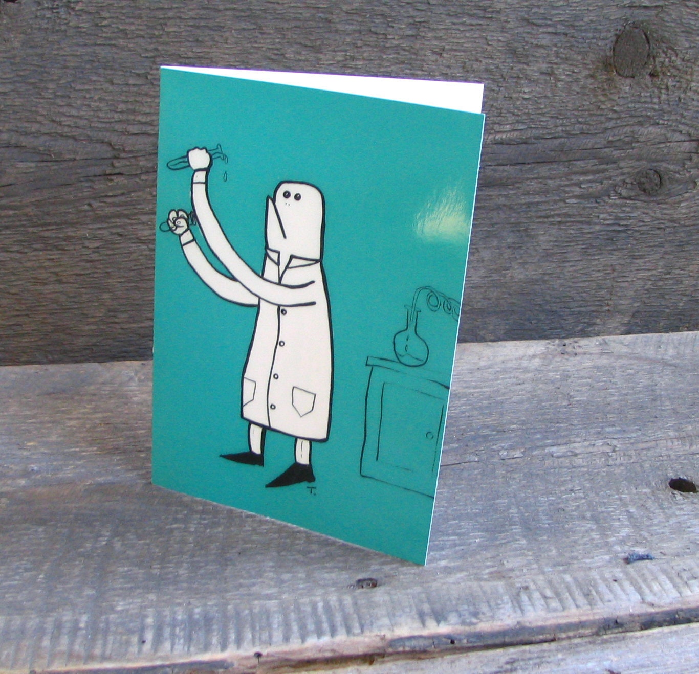 Weird Science Blank greeting card