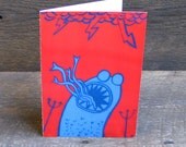 Satan Blank greeting card