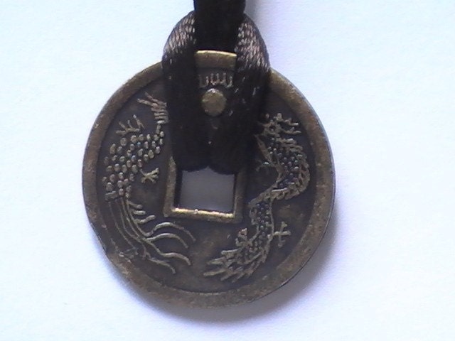 Brass Dragon Coin Good Luck Necklace Gifts Fathers day Mother Unisex Him Her DragonflyRidge