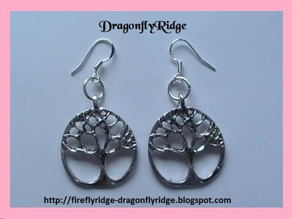 Antiqued Silver Celtic Tree of Life Sterling Earrings Handmade Gifts Mother Sister Friend Family DragonflyRidge