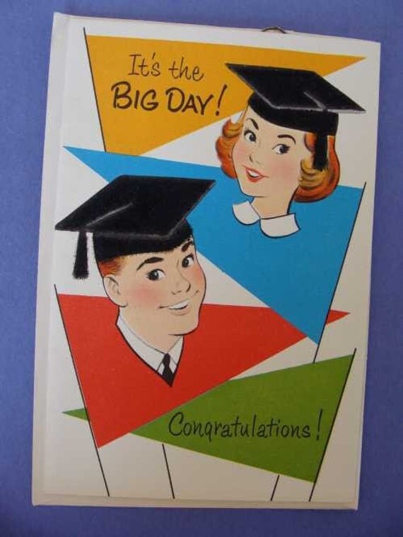 Vintage Graduation Card 1950s By Kristiques On Etsy 8263