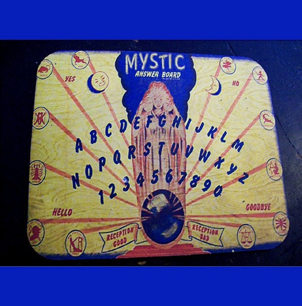 Spirit board mouse pad retro vintage steampunk Ouija cosmic ghost mystic kitsch