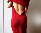 Raghouse International Red Low Cut Knit Dress