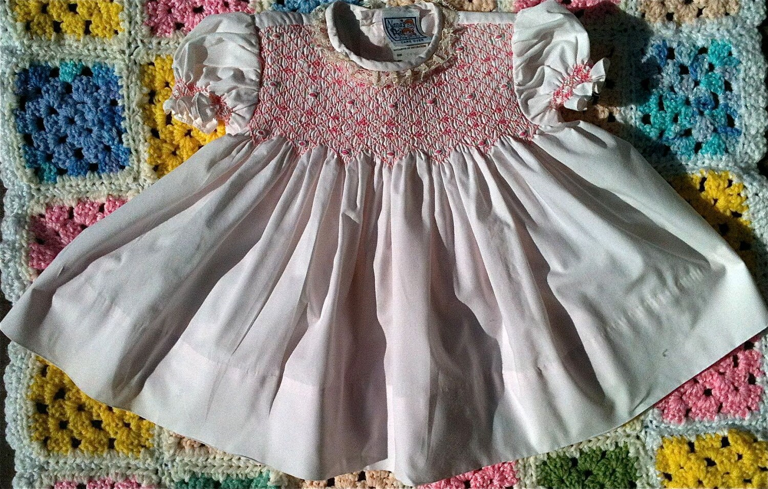Pink Smocked Dress 12-18 Months