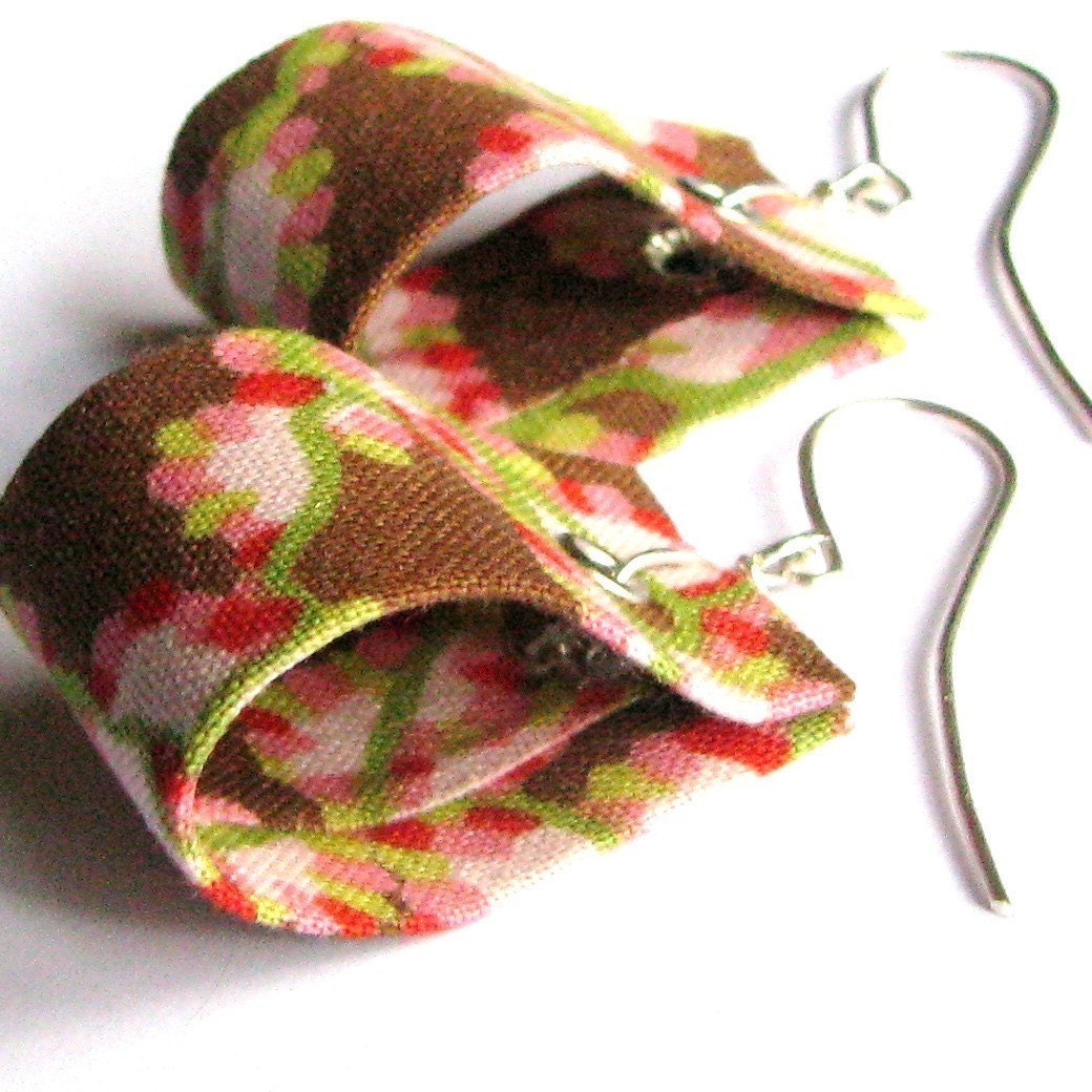 Repurposed Fabric Earrings "LOOPS"