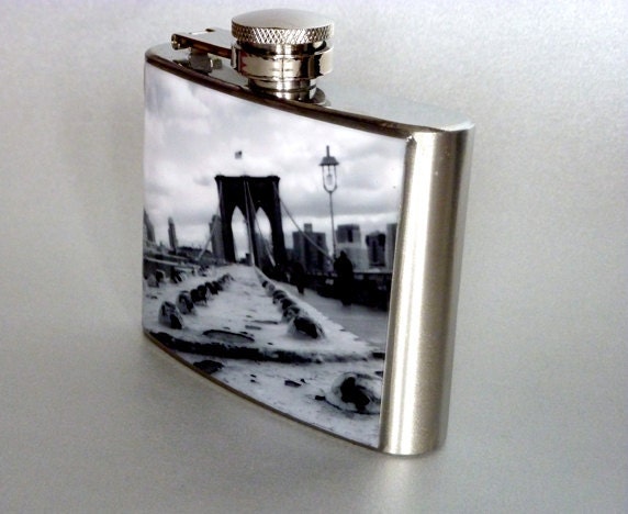 NYC Photography Flask - Brooklyn Bridge