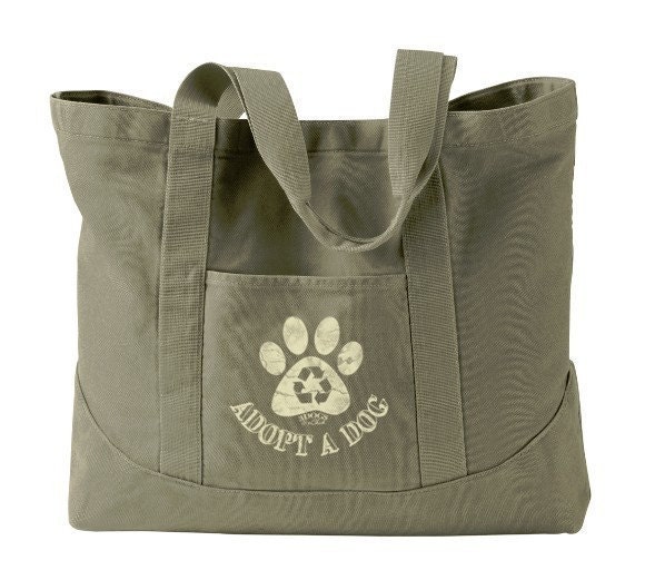 Adopt a Dog Large Canvas Tote