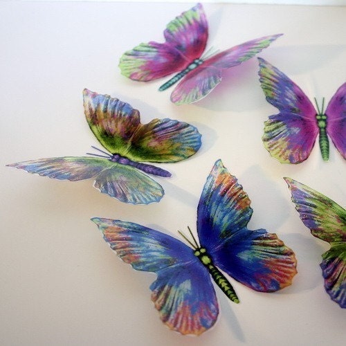 B115 x 12 3D Butterflies for Decorating and Crafting