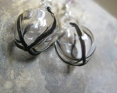 Black Drawn Stripes Earrings