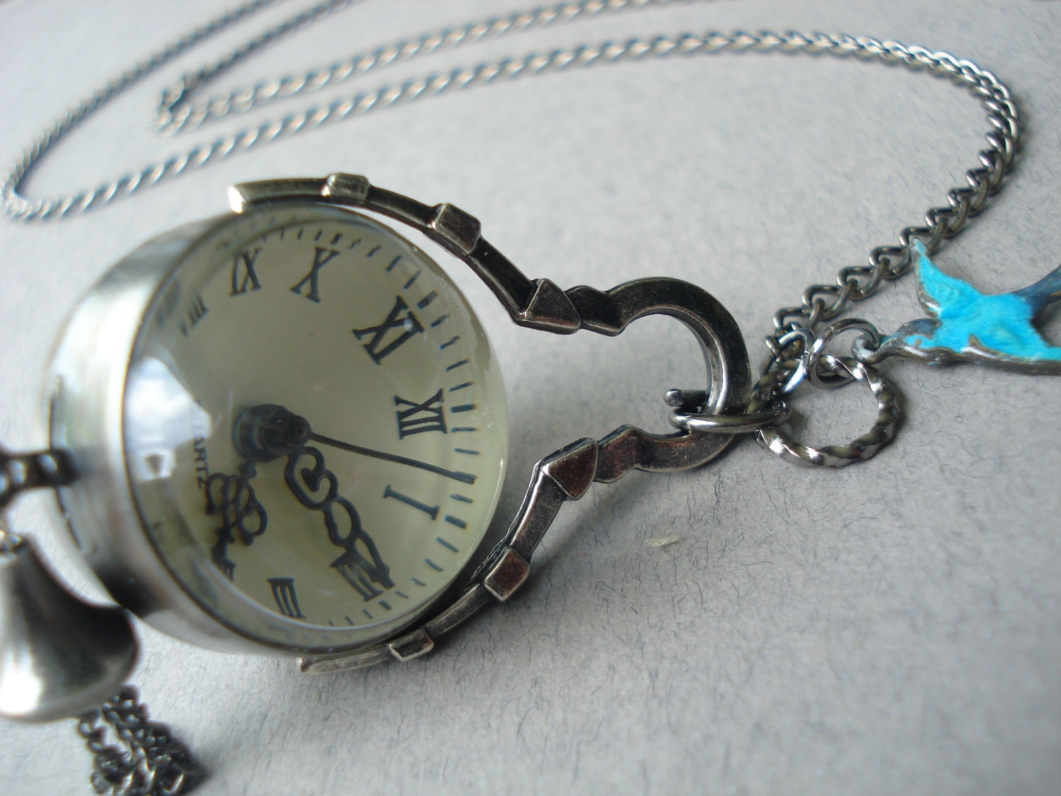 Watch Necklace Jewelry in Antique brass