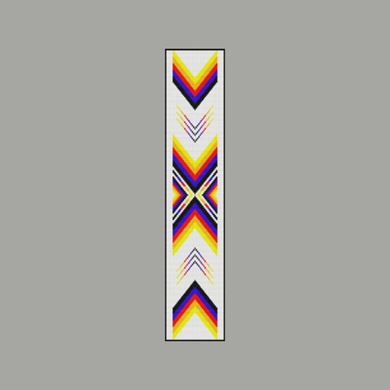 Native+American+Peyote+Beading+Patterns Native American Color Ribbon 2 Bead Pattern Loom Square or Peyote