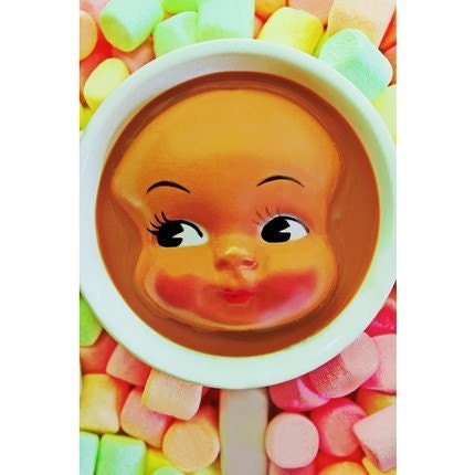 hot chocolate print 8 x 12 MARSHMALLOWS AND COCO