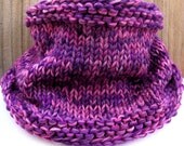 Cowl Neckwarmer hand knit handdyed Imperfectly Pink