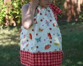 Butterfly Pillowcase Dress - Custom sizes 0-12, 12-24, 2t, 3t, 4t, 5t, 6, 7, 8
