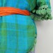SALE:  Gorgeous Vintage Plaid Poncho Green and Blue