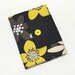 Kindle Cover, Nook Cover, Kobo Cover, Book Style, eReader Cover Case - CUSTOM SIZE - Yellow Blooms with Gray and Black