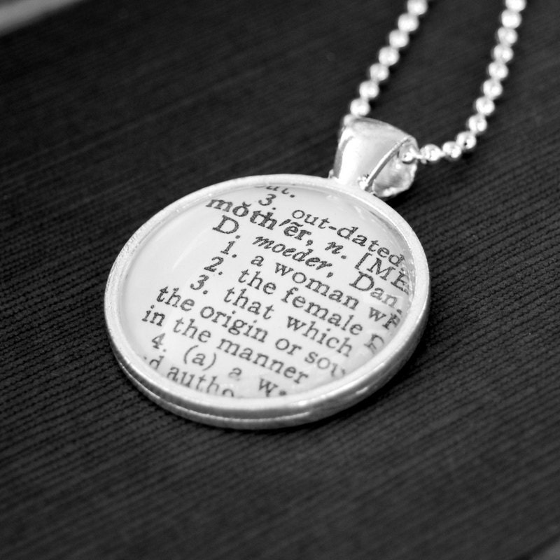 Items similar to Mother Definition Jewelry Necklace Pendant Great