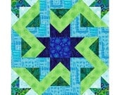 Octagonia paper pieced quilt block pattern INSTANT DOWNLOAD PDF