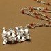 Orange CZ and fire opal Galaxy Necklace in Sterling Silver