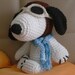 Amigurumi Pilot Snoopy Puppy Dog Crochet Pattern christmas