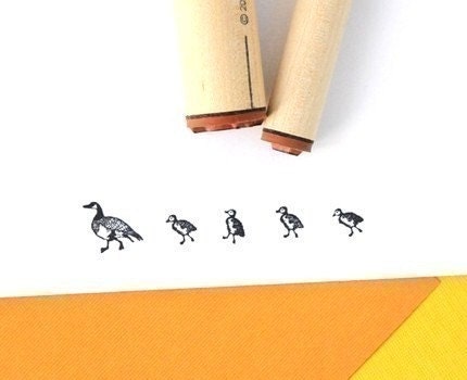 Goose and Gosling Rubber Stamp Set