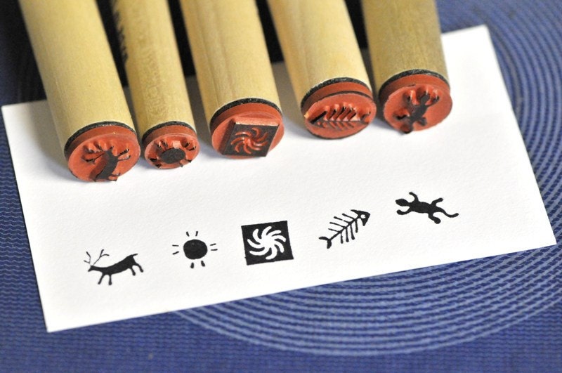 Paleo Imagery Rubber Stamp Set