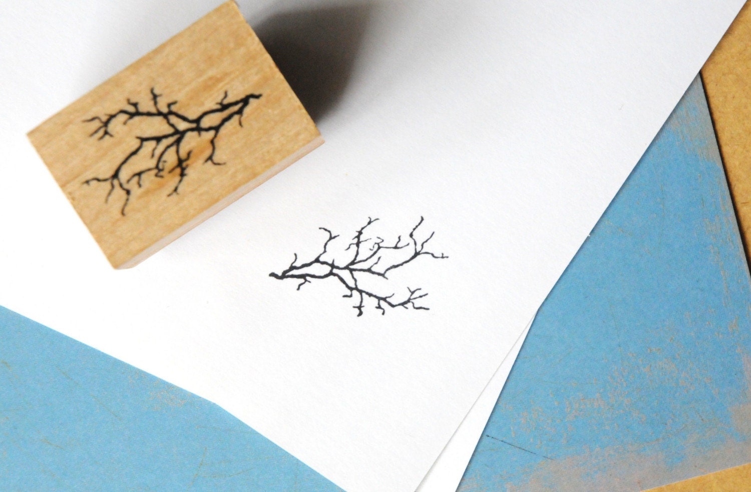 Cherry Blossom Sprig Rubber Stamp