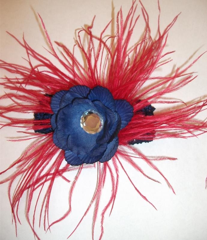 Red White and Cute - Newborn / Infant 4th of July Headband and Interchangeable Boutique Pagaent Hair Clip