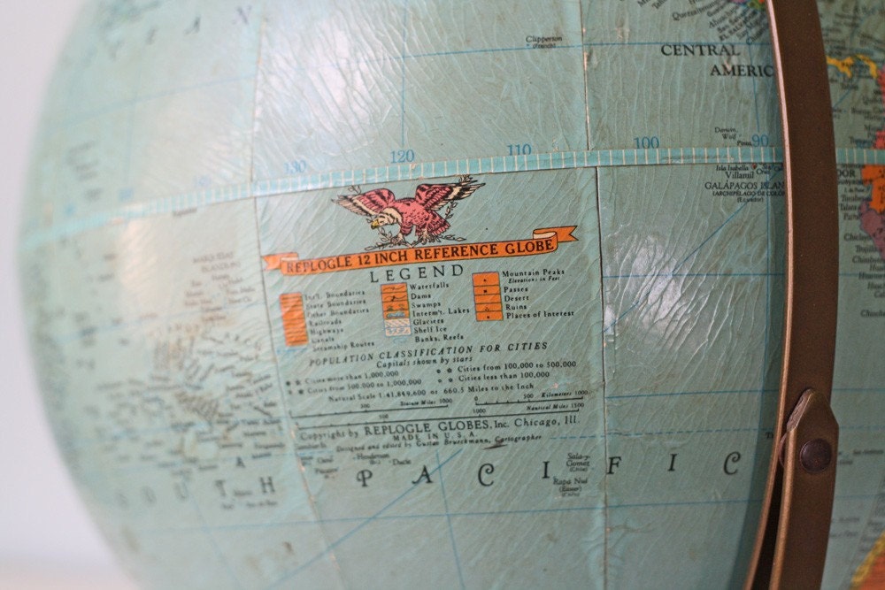 Retro Replogle 12 Inch Globe