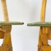 Vintage Cafe Chairs - Yellow and Green, Set of 2