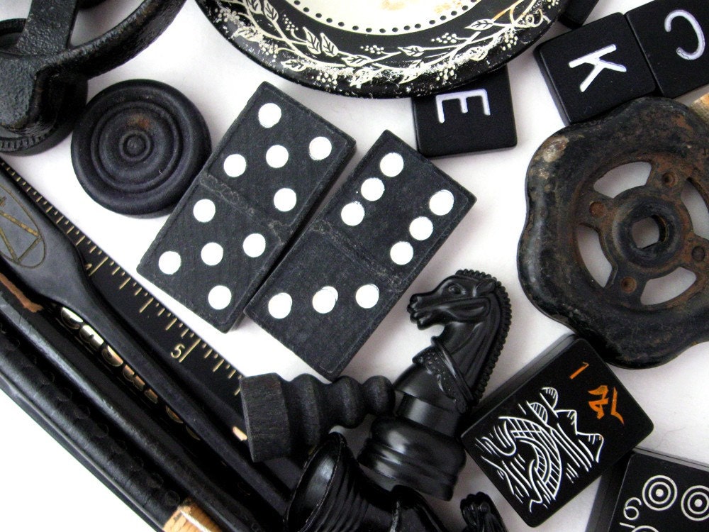 Parts and Pieces no 9 (black) - INSTANT COLLECTION - Curated Found Objects