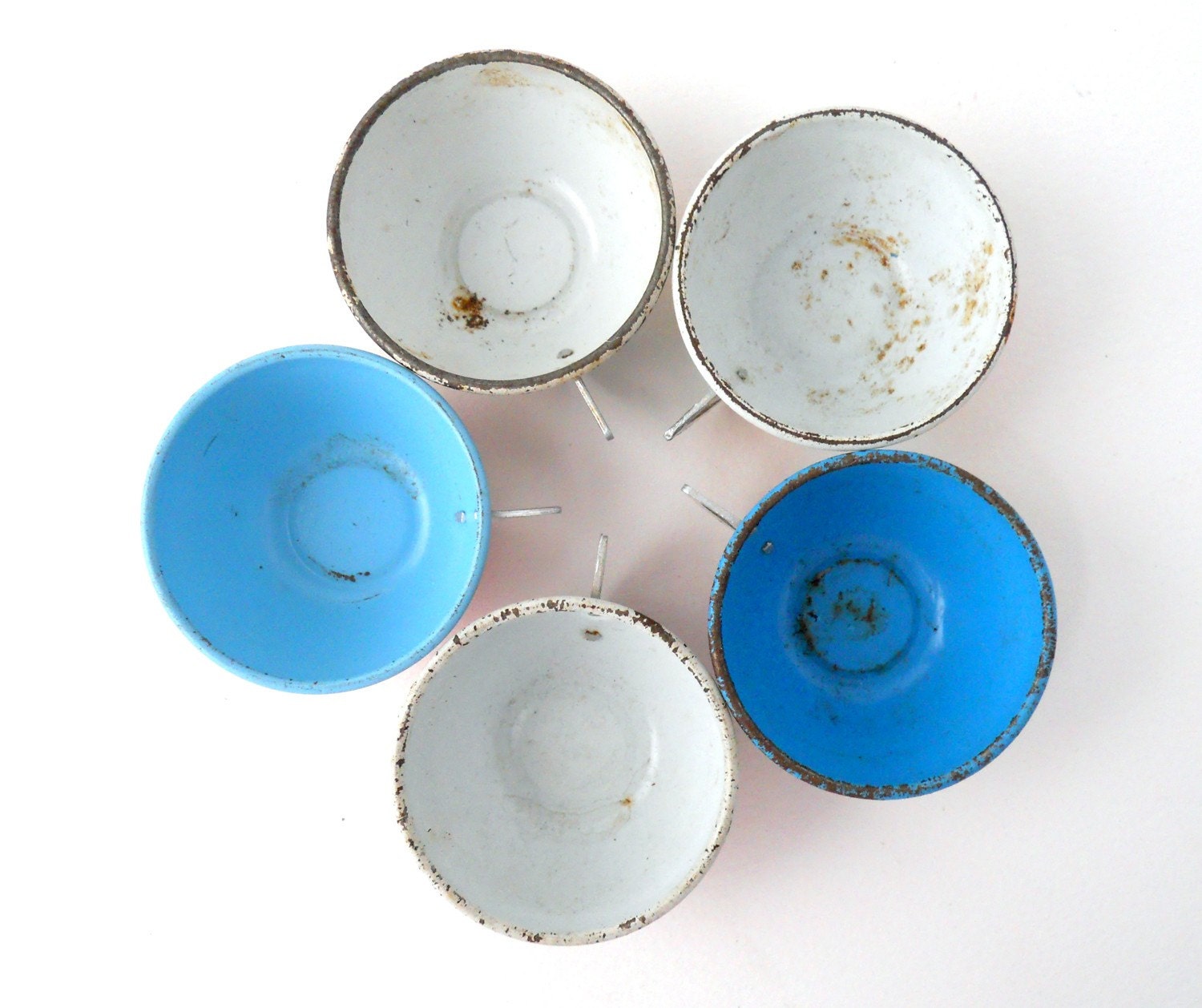An Instant COLLECTION of TIN TEACUPS - Set of 5