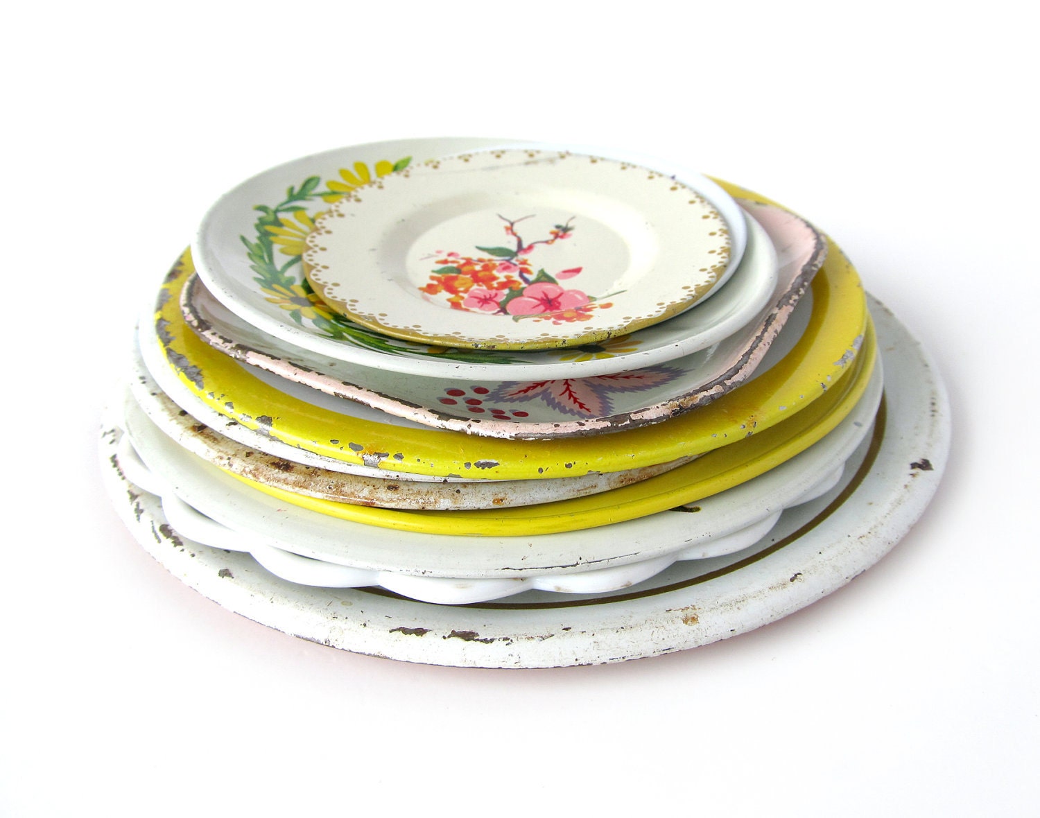 Summer Garden - FLOWER SAUCERS - Instant Collection of Toy Saucers, Set of 11 Pieces