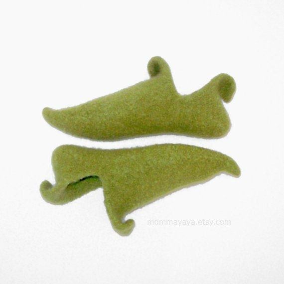 Childs Felted Wool Elf Slippers, Custom-Made (EUR sizes 24-28)